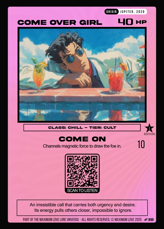 Come Over Girl trading card